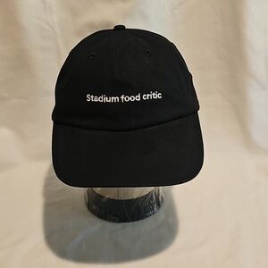 T-Mobile Tuesday “Stadium food critic” Black Baseball Cap Hat 100% Cotton NWOT